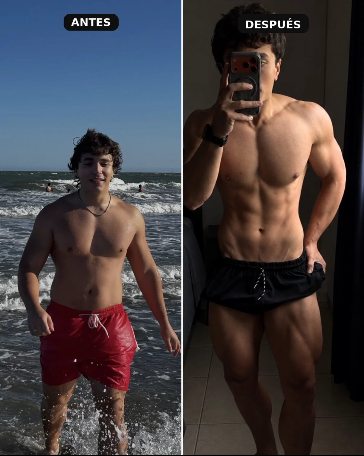 Comparación del antes y después de Marco Bartoli